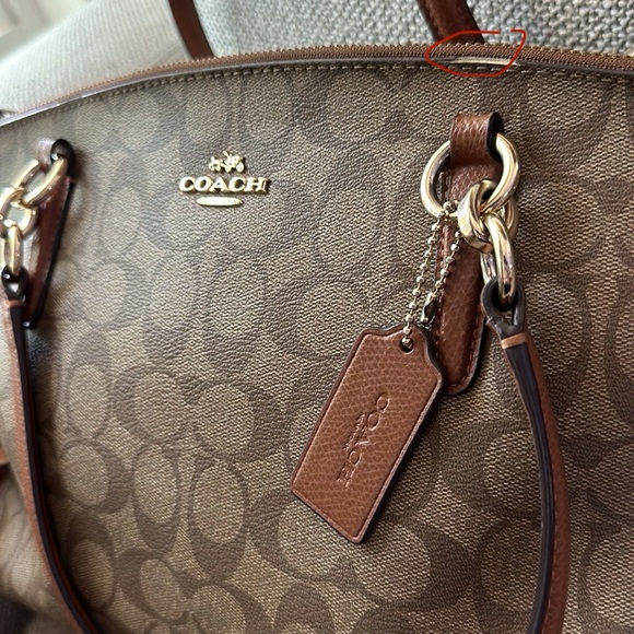 Coach Christy Brown Signature Tote Bag EUC -some flaws - Picture 3 of 17